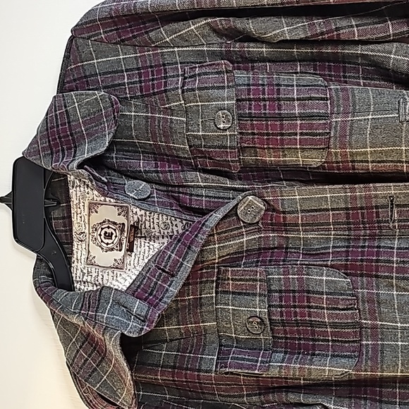 Plaid Trench Jacket - wn lrg - Picture 3 of 10